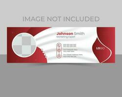 Creative E-mail Signature Design Template vector