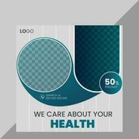 Creative Medical Social Media Post vector