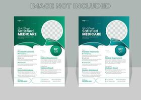 Creative Modern Medical Flyer Design Template vector