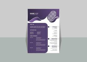 Creative Unique Resume Design Template vector