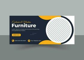 Creative Furniture Design Template vector