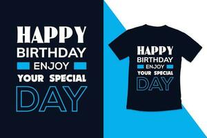 Birthday t-shirt design template with modern quotes typography birthday gaming t-shirt design vector