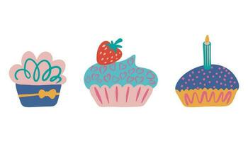 Delicious cupcake. Dessert vector illustration design