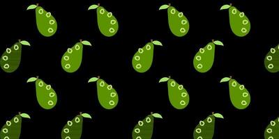 Avocado seamless pattern. Vector texture illustration.