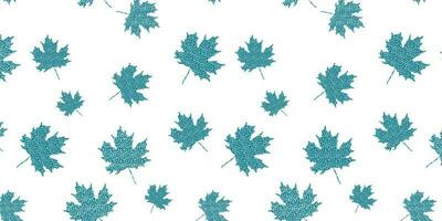 Seamless pattern autumn leaves. Vector illustration of leaves in cartoon style.