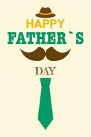 Postcard for Father's Day. Poster in retro style. Paper cut. Vector illustration.