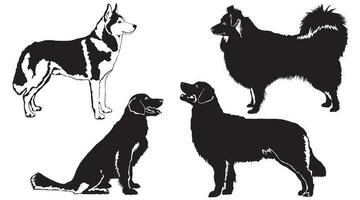 Dogs Set Vector 4