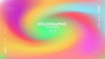fondo holográfico borroso abstracto vector