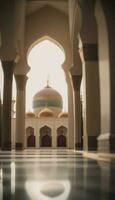 view from inside of beautiful mosque photo