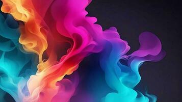 Ai generate Color smoke abstract wallpaper aesthetic background photo