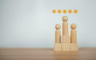Customer Satisfaction Survey concept, service experience rating online application, customer evaluation product service quality, satisfaction feedback review, very good quality most. photo