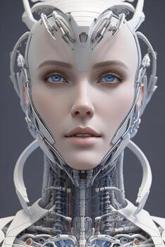 Ai generate Character Sheet, complex 3d render ultra detailed of a beautiful porcelain profile japan woman android face, cyborg, robotic photo