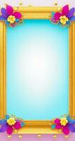 Ai generate   colorful frame with gold beads and a frame with a flower on it photo