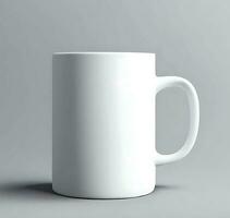 Ai generate photo Free photo white mug with copy space on gray backgrou