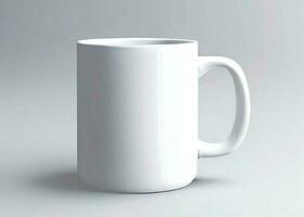 Ai generate photo Free photo white mug with copy space on gray backgrou