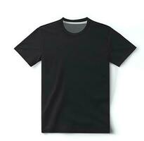 Ai generate photo Free photo black t-shirts with copy space on gray background