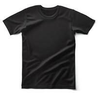 Ai generate photo Free photo black t-shirts with copy space on gray background