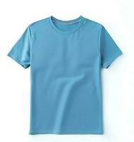 Ai generate photo Free photo blue t-shirts with copy space on gray background