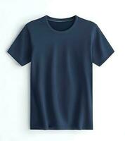 Ai generate photo Free photo blue t-shirts with copy space on gray background