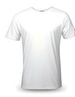 Ai generate photo white t-shirt is isolated on a gray background.