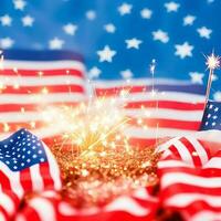 Ai generate photo photo independence day composition with festive elements