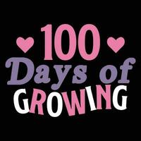 100 days of school t-shirt design vector