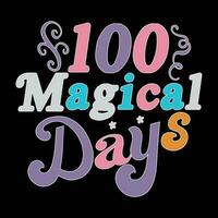 100 days of school t-shirt design vector