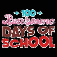 100 days of school t-shirt design vector