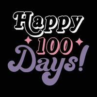 100 days of school t-shirt design vector