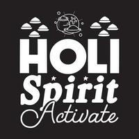 Holi quotes t-shirt design vector