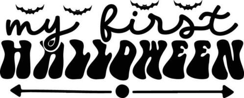 Halloween lettering quote SVG Design vector