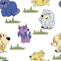 Cute dog pattern print design. Vector illustration design for fashion fabrics, textile graphics, prints.