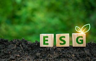 ESG concept for environment, society and governance in sustainable. business responsible environmental. photo