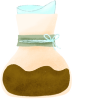 Coffee cartoon watercolor style png