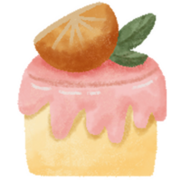 söt tecknad serie bageri kaka vattenfärg stil png