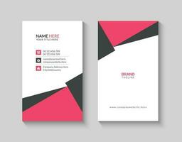 Vertical business card design template vector