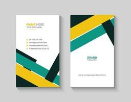 Minimal vertical business card design template vector