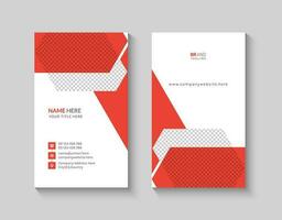Minimal and clean vertical business card design template vector