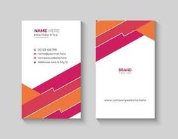 Vertical business card design template vector