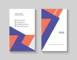 Modern and clean vertical business card design template vector