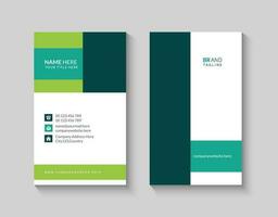 Minimal and clean vertical business card design template vector