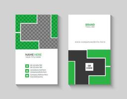 Minimal and clean vertical business card design template vector