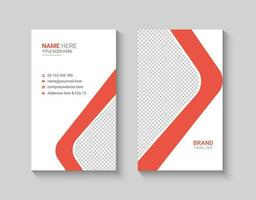 Minimal vertical business card design template vector