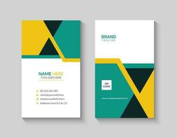 Vertical business card design template vector