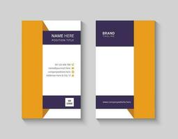 Minimal vertical business card design template vector