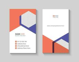 vertical business card design template vector