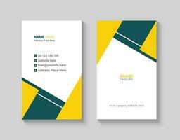 Professional vertical business card design template vector