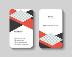 Abstract vertical business card design vector