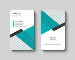 Vertical round business card design template vector