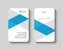 Creative vertical round business card design template vector